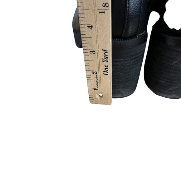 Cushionaire Festival Black Square Toe Block Heel Platform Ankle Boots Size 8 - Picture 7 of 10